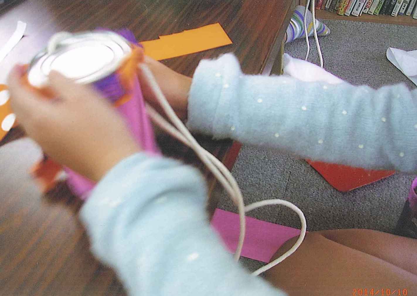 缶ポックリを作ろうの様子